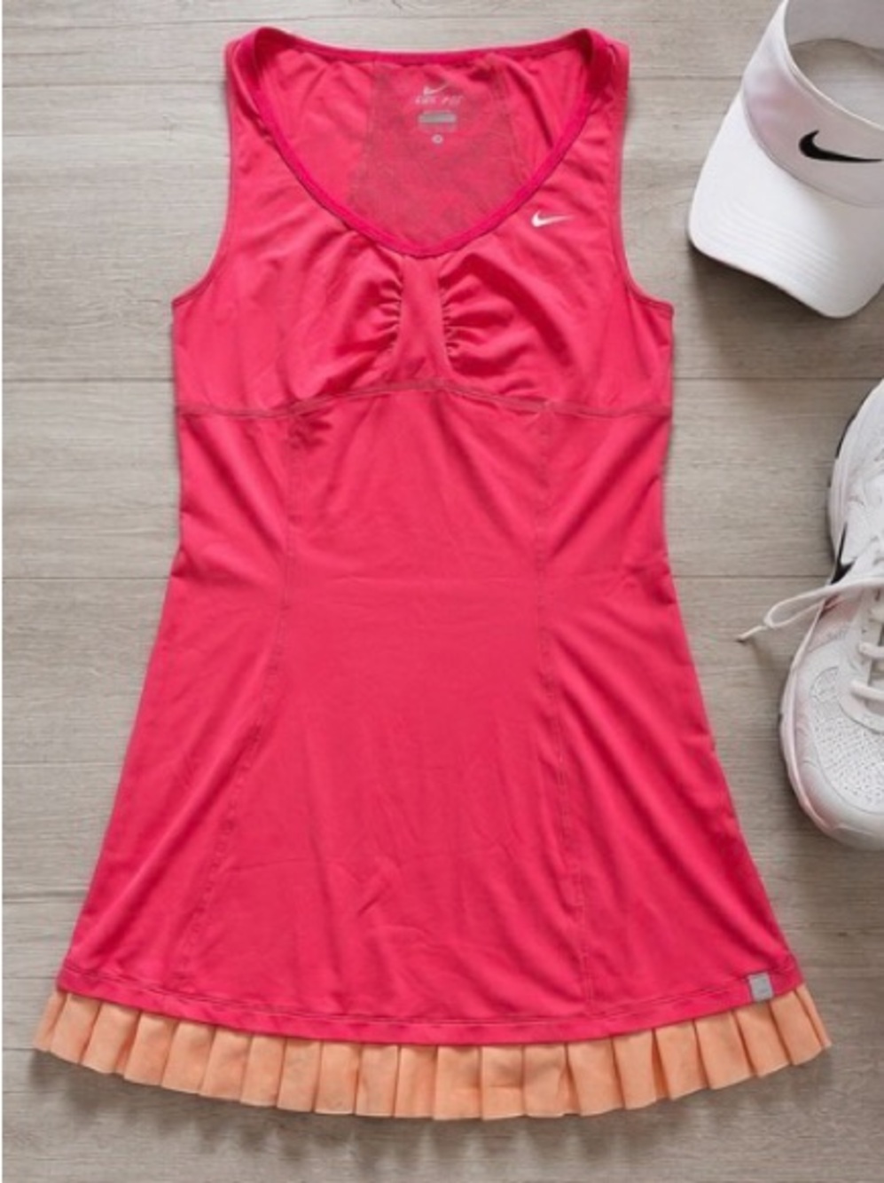 Nike Dri-FIT Pink Tennis Dress Pleated Hem Athletic Court Dress Size M - Picture 3 of 8